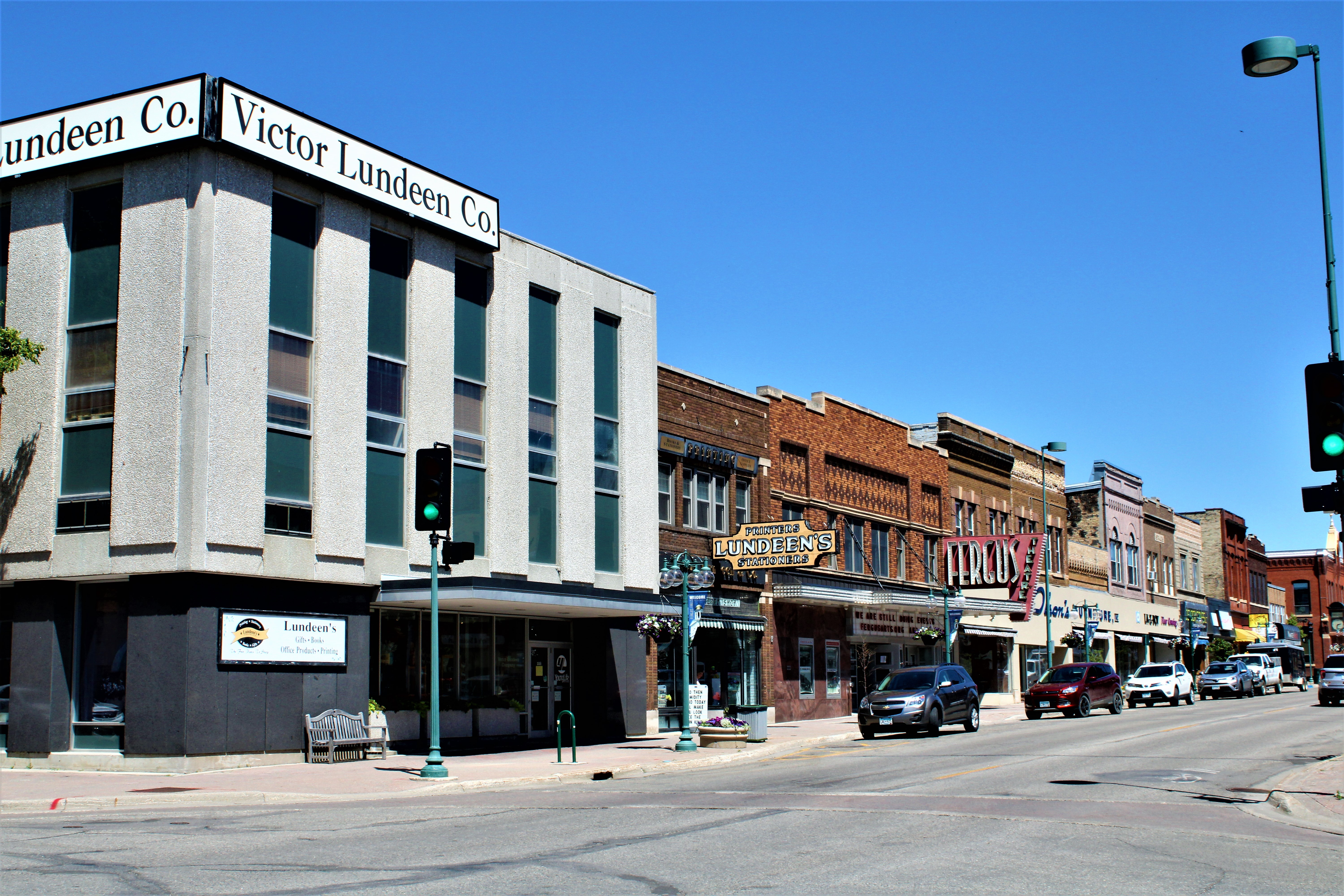 Fergus Falls, Minnesota main street view of buildings